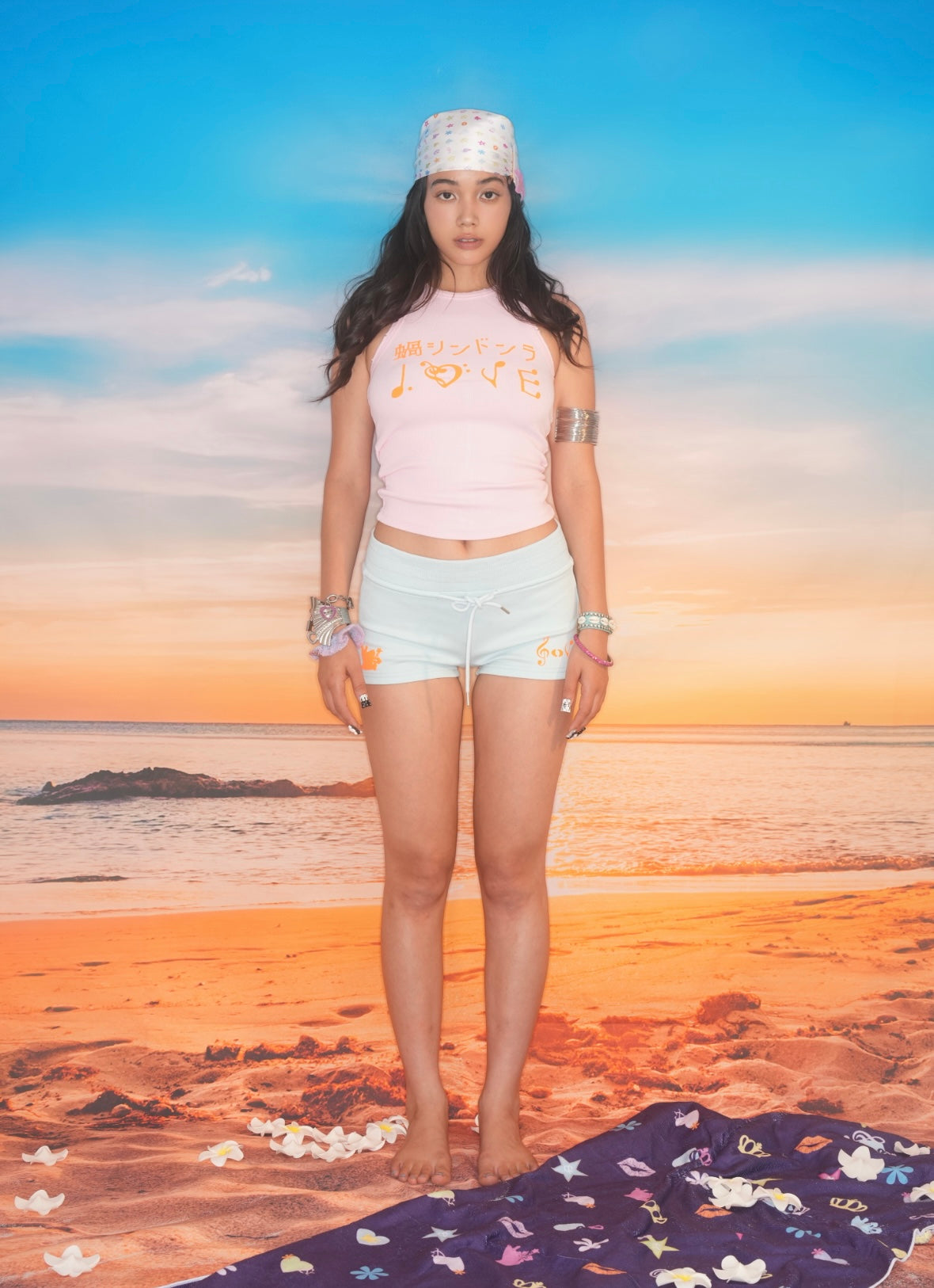 LOVE SNAIL Shorts(BLUE)