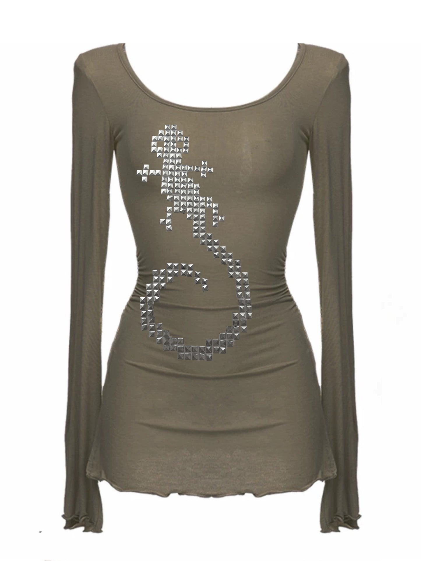 Pixel Gecko Stud Top Moss
